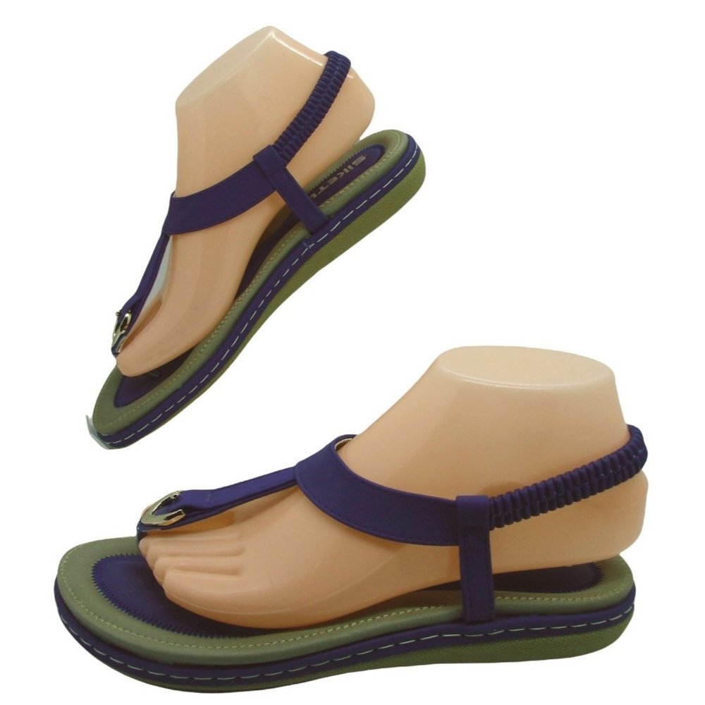 Siketu Bohemia Ethnic Soft Flat Sandals Comfortable Wedge Shoes Sz 39 / US 8.5